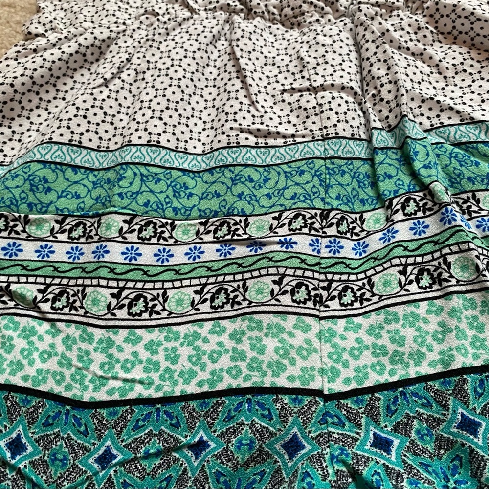 peppermint teal detailed romper